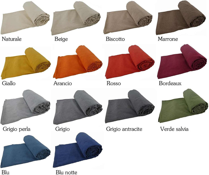 CASA TESSILE Kiara unito Tagesdecke und Einrichtungstuch Maxi 260 X 300 cm - Biscotto, Biscotto