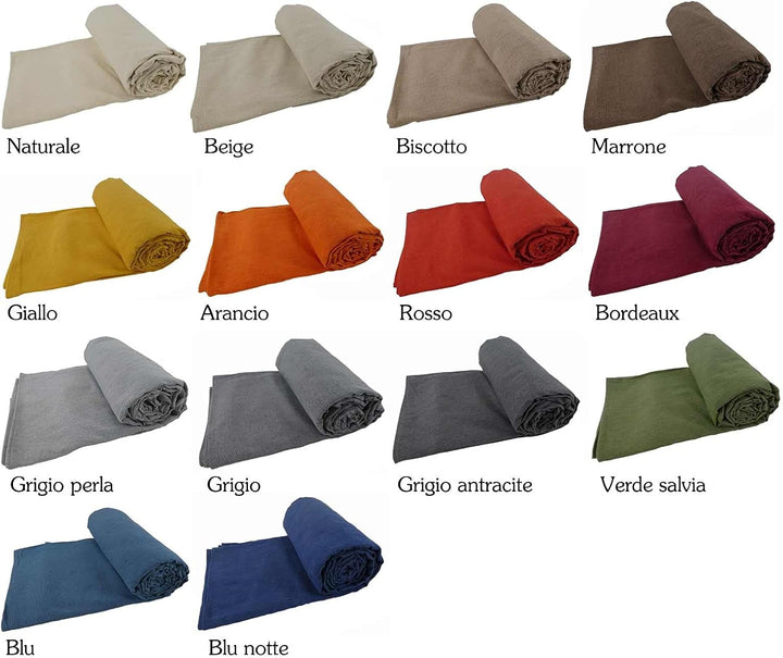 CASA TESSILE Kiara unito Tagesdecke und Einrichtungstuch Maxi 260 X 300 cm - Rosso, Rosso