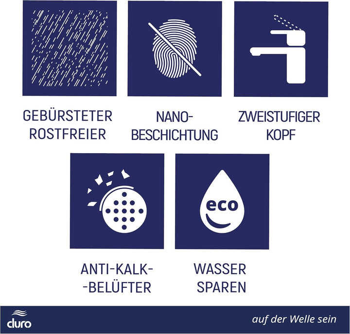 DURO Küchenarmatur Acero, aus Gebürstetem Edelstahl ohne Stopfen, Wassersparend, Einhebel-Zweiloch-W