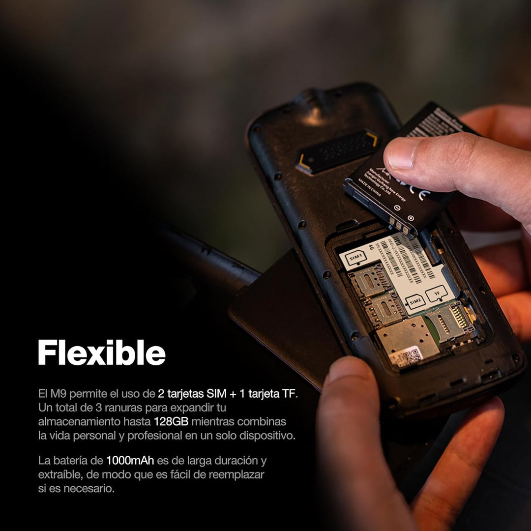 AGM M9 Handy 2G, bruchsicher & wasserdicht IP68, Seniorenmobil, einfach ohne Internet, grosse Tasten
