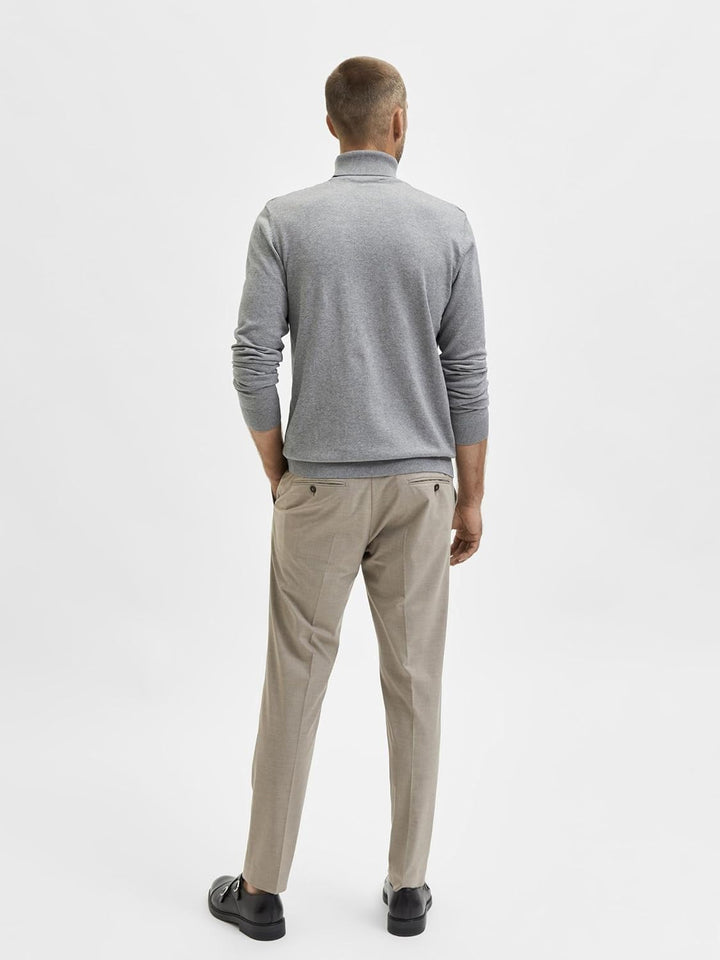 SELECTED HOMME Male Pullover Langarm Rollkragen S Grau (Medium Grey Melange), S Grau (Medium Grey Me