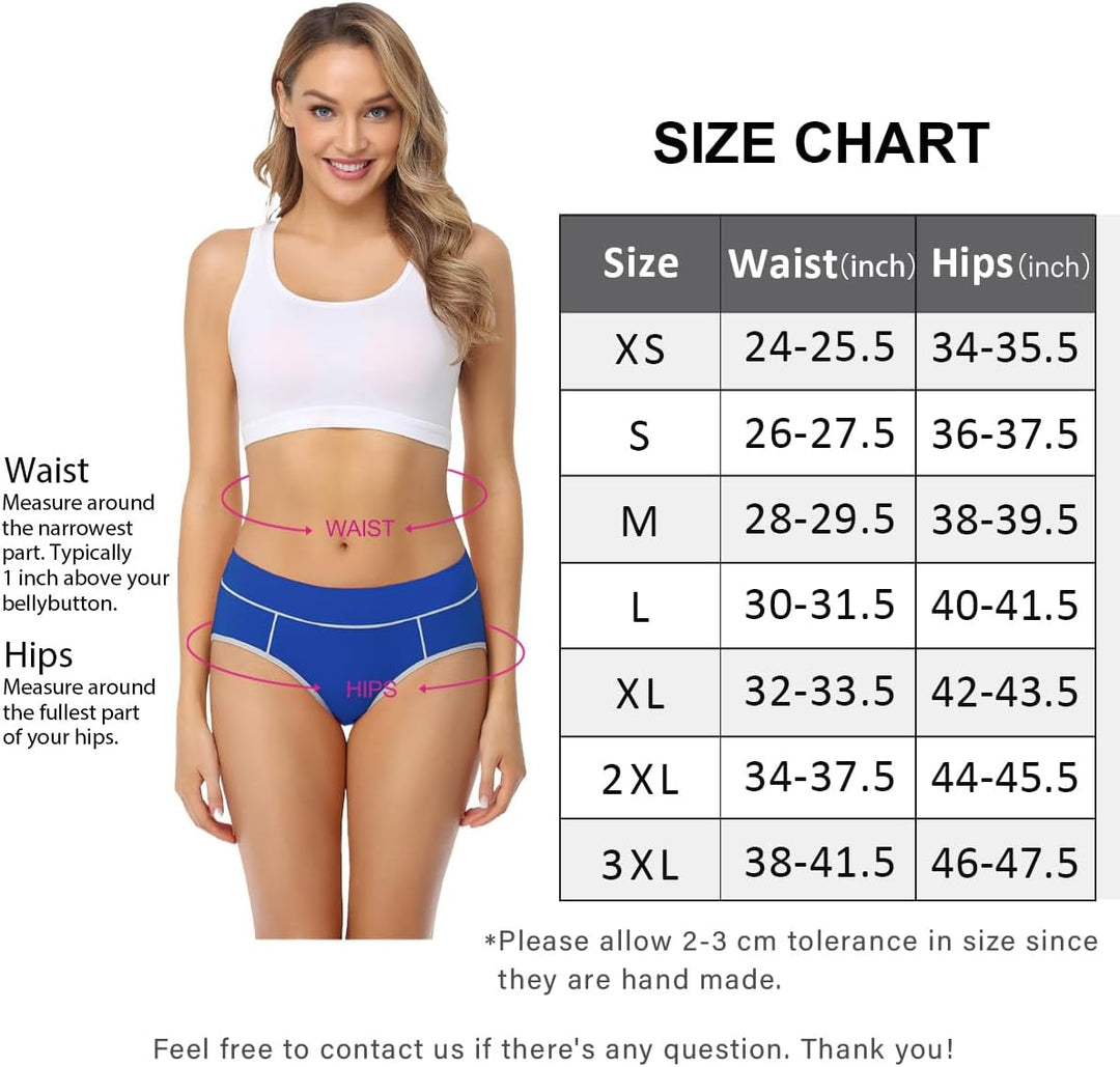 wirarpa Unterhosen Damen Midi Taille Slip Baumwolle Bequeme Unterwäsche Mehrpack, Mehrfarbig-2113f66