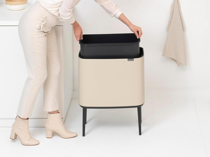 Brabantia - Bo Touch Bin 36L - Grosser Mülleimer für die Küche - Soft-Touch-Öffnung - Entnehmbarer I
