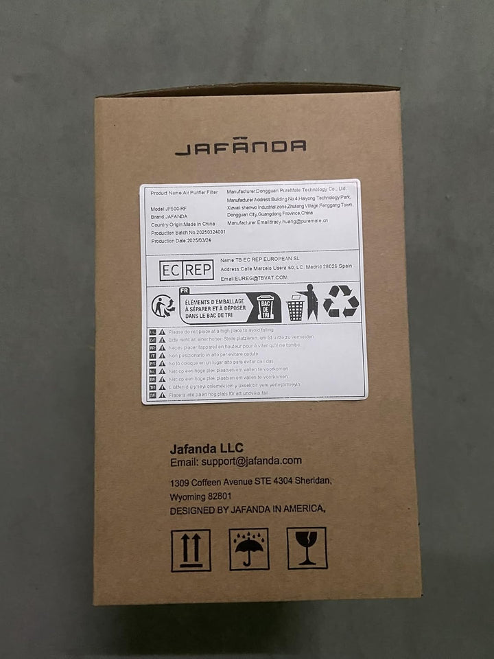 Jafända Ersatzfilter für JF500 Luftreiniger Allergiker, 3 in 1Hohe Effizienz, HEPA + 0.66lbs Aktivko
