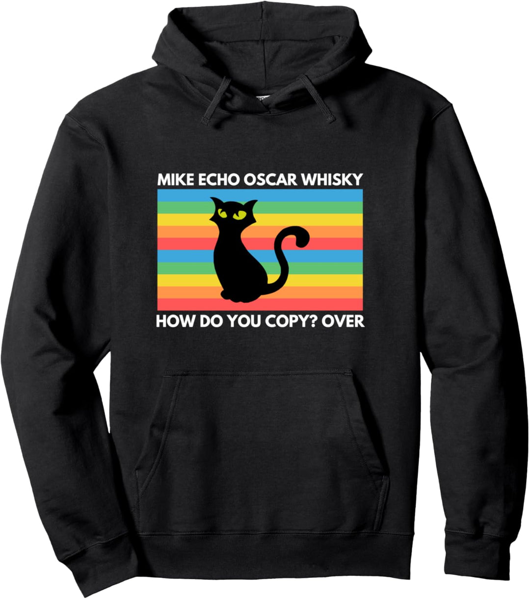 Lustiger süsser Mike Echo Oscar Whisky Wie kopiert man Katze? Pullover Hoodie