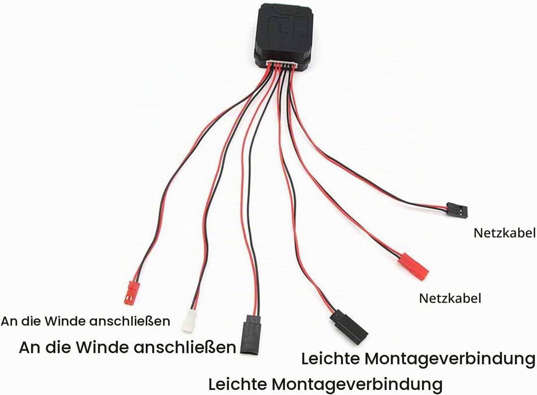RC Car Winch, RC Car Seilwinde Metallwinde RC Winch Autozubehör für TRX4 SCX10 D90 1/10 RC Car Model