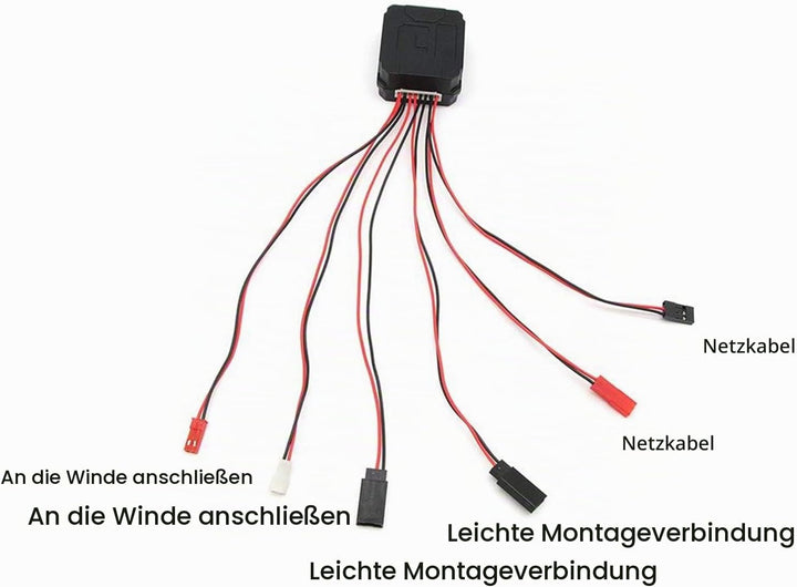 RC Car Winch, RC Car Seilwinde Metallwinde RC Winch Autozubehör für TRX4 SCX10 D90 1/10 RC Car Model