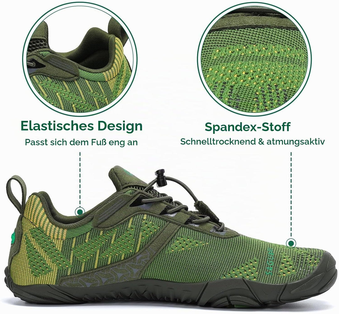 SAGUARO Herren Damen Barfussschuhe - Atmungsaktiv rutschfest Barfussschuhe - mit Breite Zehenbox und