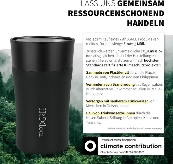 720°DGREE Thermobecher 210ml “PleasureToGo 2.0” - 3 Grössen, 3h Heiss, 6h Kalt, Auslaufsicher, BPA-F