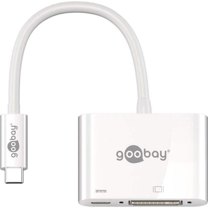 goobay 62108 USB-C auf DVI Adapter mit 60 W Power Delivery für Full HD Auflösungen (1080p @ 60Hz) /