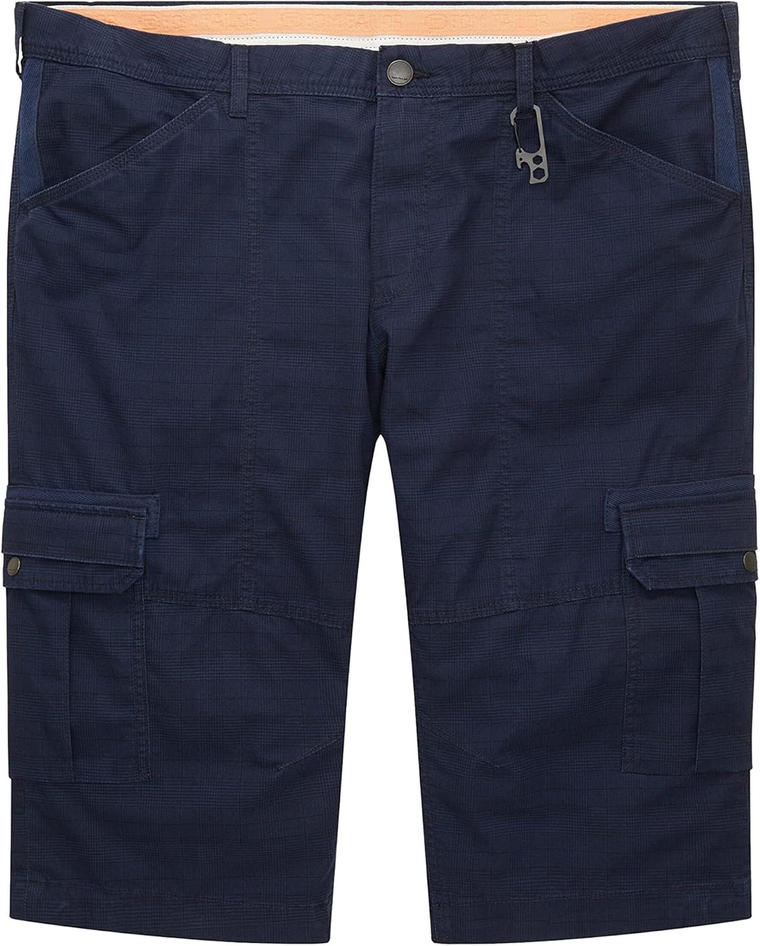 TOM TAILOR Herren Plussize Cargo Max Overknee Bermuda Shorts 48 Grosse Grössen 31293 - Navy Check, 4