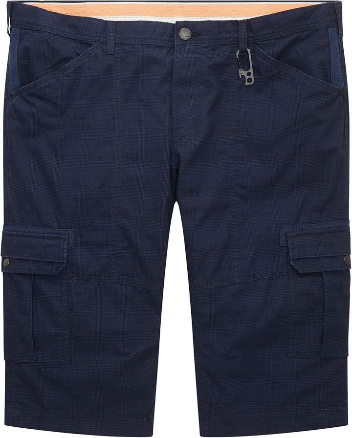 TOM TAILOR Herren Plussize Cargo Max Overknee Bermuda Shorts 48 Grosse Grössen 31293 - Navy Check, 4