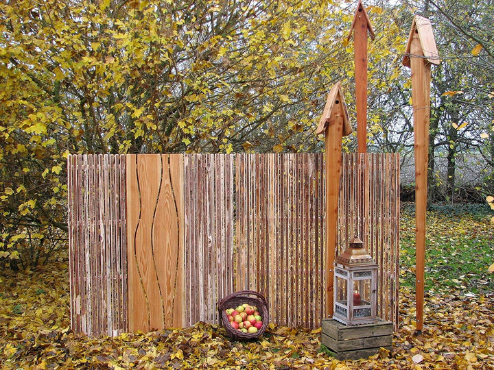 WEIDENPROFI Nistkasten, Vogelhaus mit Standfuss aus Lärchenholz, Modell Wolkenheim, Höhe ca. 210 cm,