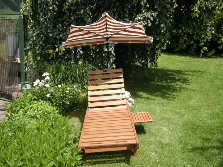 Holly Traveller SONNENLIEGEN-FÄCHERSCHIRM TERRA-BEIGE - STABIELO ® JUBILÄUMS-FÄCHER-SONNENSCHIRM