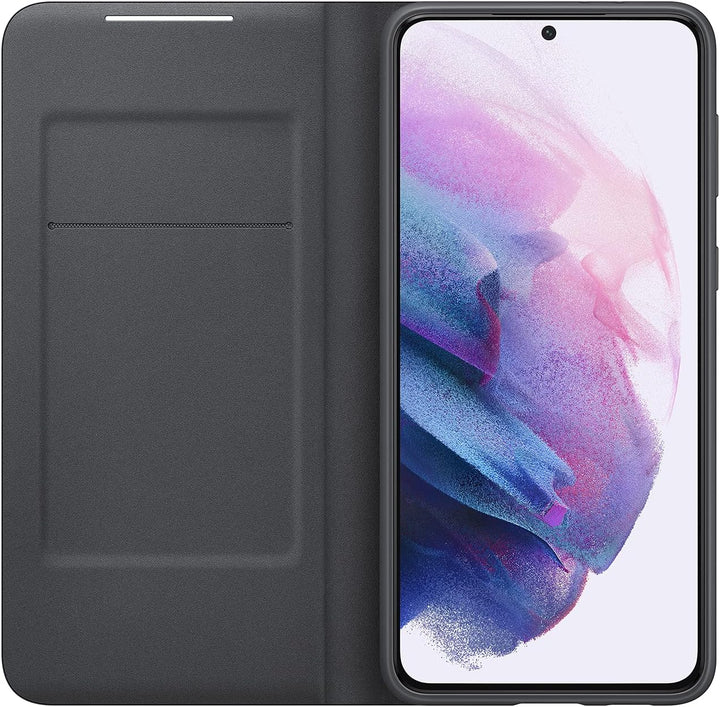 Samsung LED View Smartphone Cover EF-NG996 für Galaxy S21+ 5G Handy-Hülle, LED-Anzeige, Kartenhalter