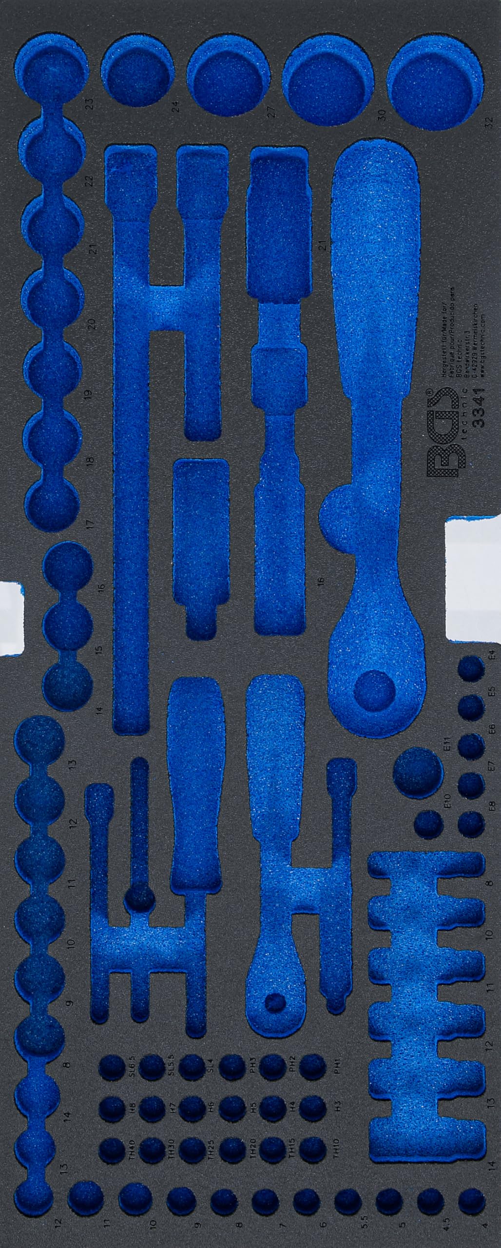 BGS 3341-1 | Schaumeinlage für Art. 3312 | leer | für Art. 3341 Einlage, leer, Einlage, leer