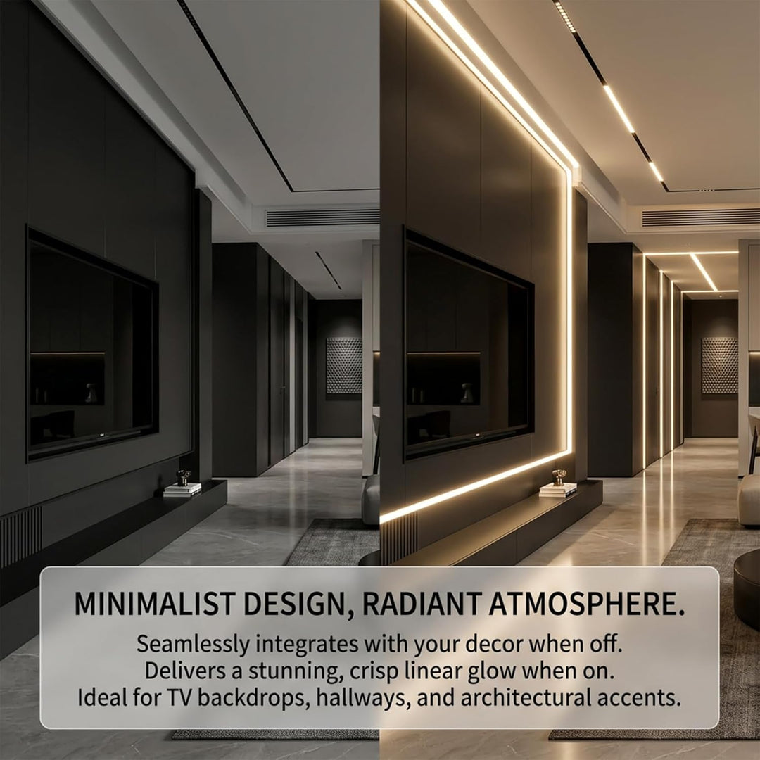 LED Profil Schwarz, LED Schiene Diffusor für Akustikpaneele Beleuchtung – 12x12mm Flexibles Silikon