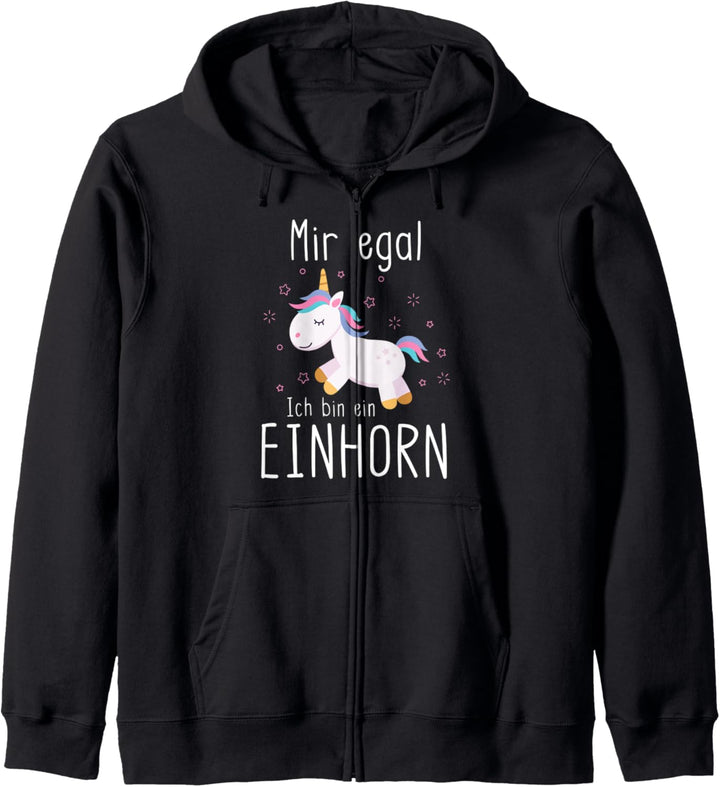 Mir Egal Ich Bin Ein Einhorn Fabelwesen Geschenk Unicorn Kapuzenjacke