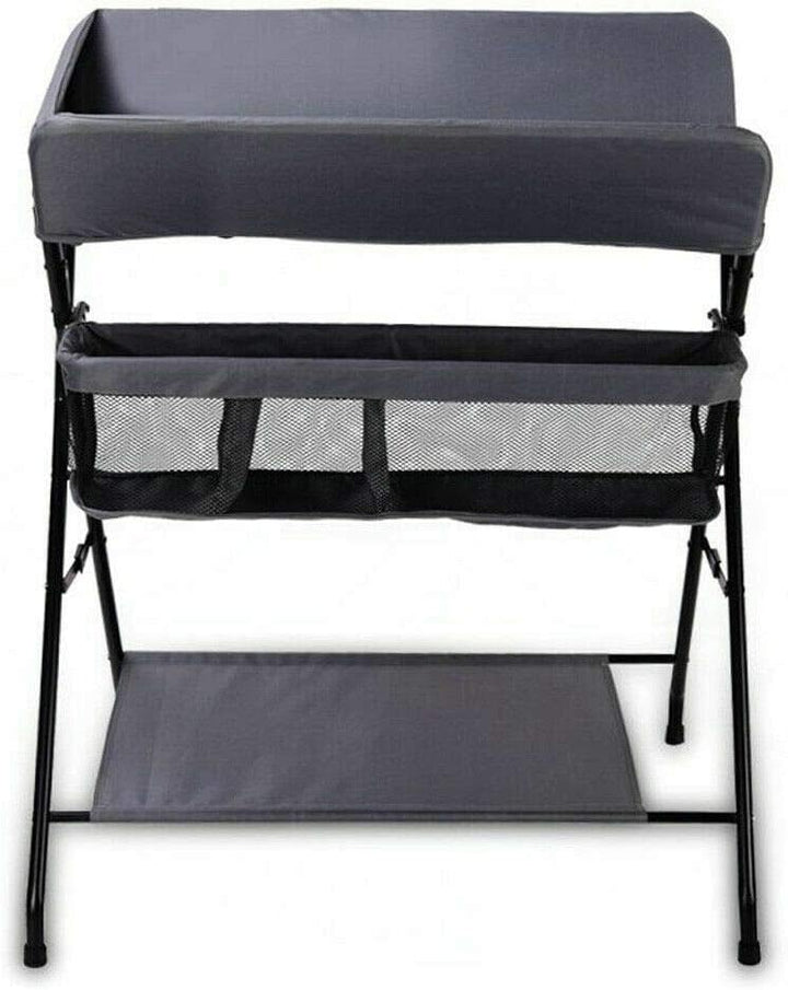 Wickeltisch Klappbar mit Sicherheitsgurt 80x63cm, 33 lbs Tragkraft & Stauraum - Mobile Wickelkommode