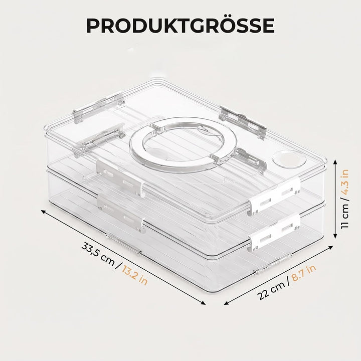 Keksdose 2-lagig PP Kunststoff Klickverschluss stapelbar Cookie Box