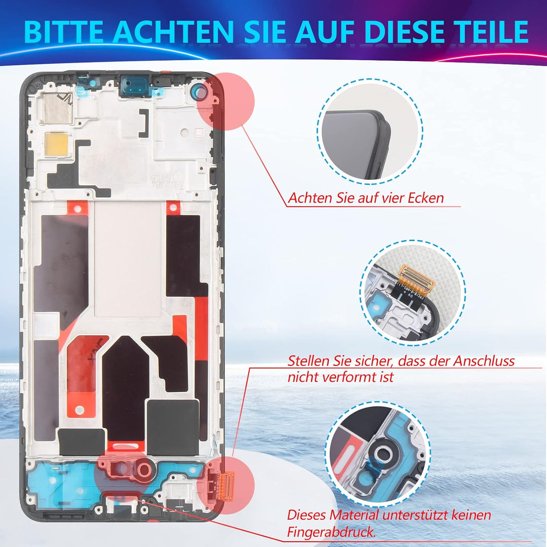 RongZy für Oppo Find X3 Lite LCD Bildschirmersatz für CPH2145 Touchscreen Digitalisierer Display mit