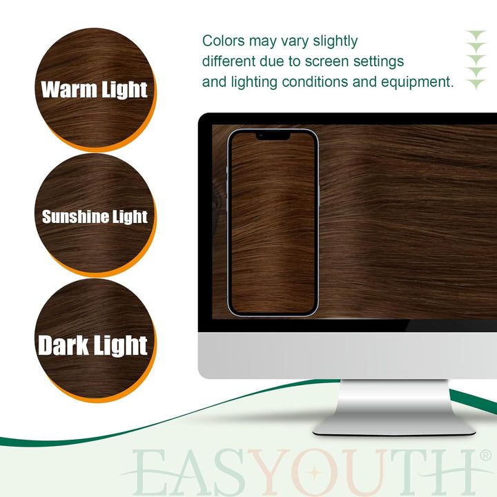 Easyouth Zopf Echthaar Extensions Braun Zopf Haarverlangerung Remy Echthaar Ponytail Extensions Dunk