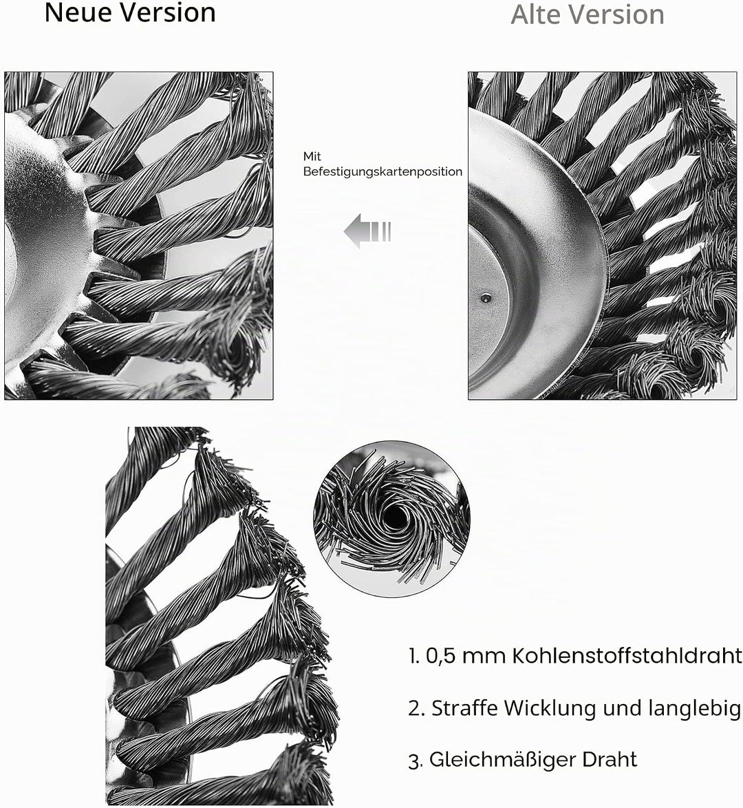 munloo Unkrautbürste Freischneider, Profi Wildkrautbürste für Motorsense, 200mm*25.4mm Ultimate Trim