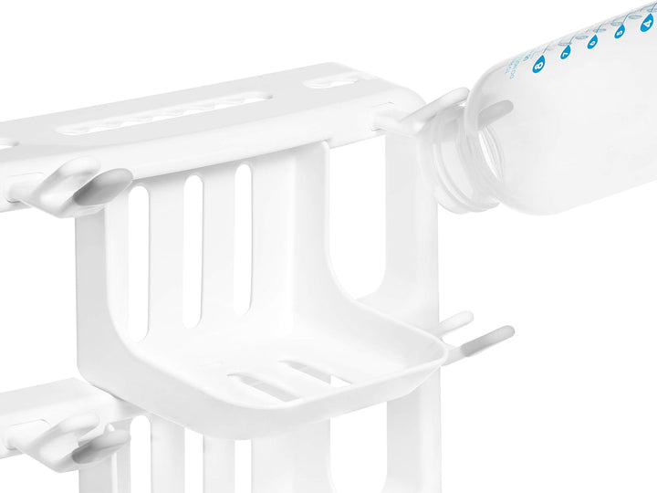 Munchkin Tidy Dry Space Saving Baby Bottle Drying Rack, White, 1 Count (Pack of 1) Tidy Drying Rack,