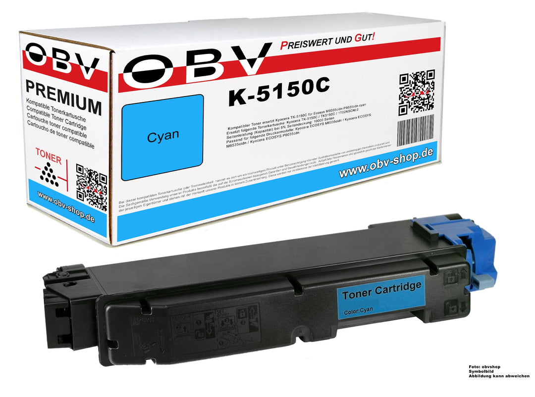 OBV kompatibler Toner als Ersatz für Kyocera TK-5150C für Kyocera Ecosys P6035 P6035cdn M6535cidn M6