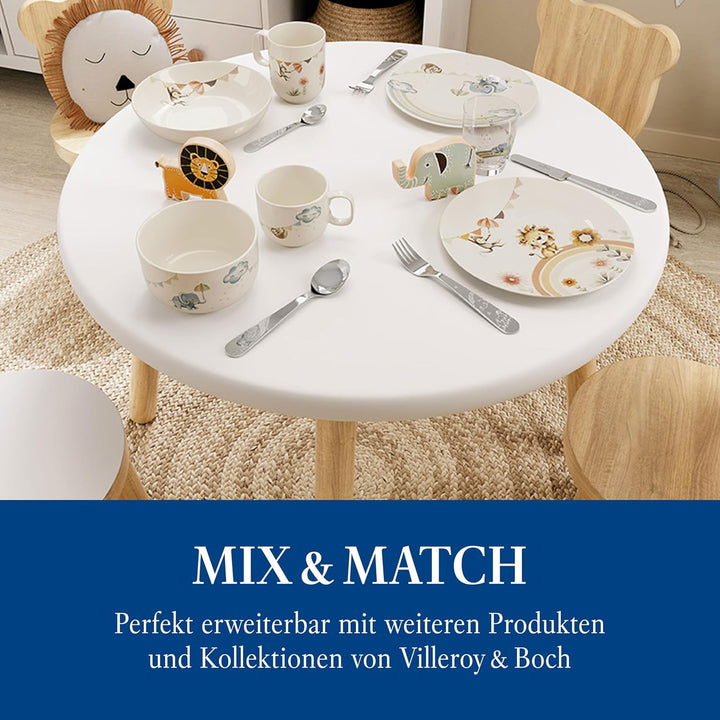 Villeroy &amp; Boch – Boho kids Roar like a lion Kinderteller, Porzellan Teller im Boho Stil, Kindergesc