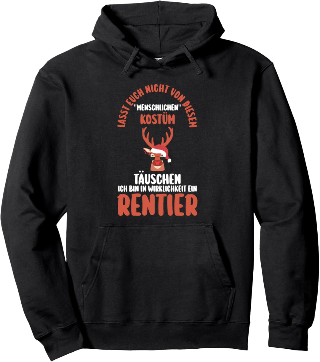 Weihnacnhtsmann Rentier Weihnachten Pullover Hoodie