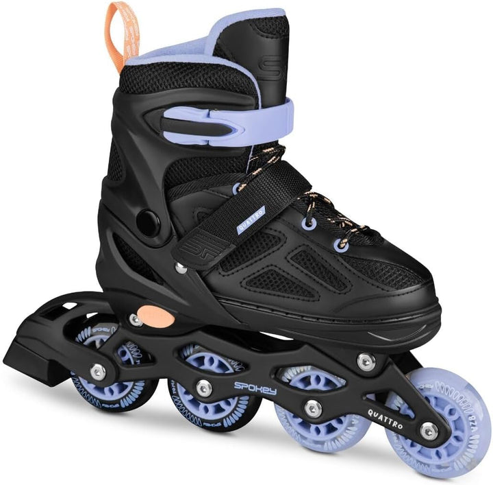 SPOKEY Quattro Set 4in1 Inliner/Rollschuhe/Triskates/Schlittschuhe VERSTELLBAR | für Kinder und Juge