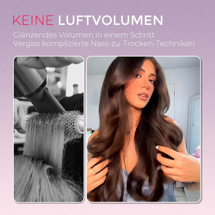TYMO STYLUX Thermobürste 43mm - Thermal Brush Lockenbürste Styler für natürliche Locken und Blowout,