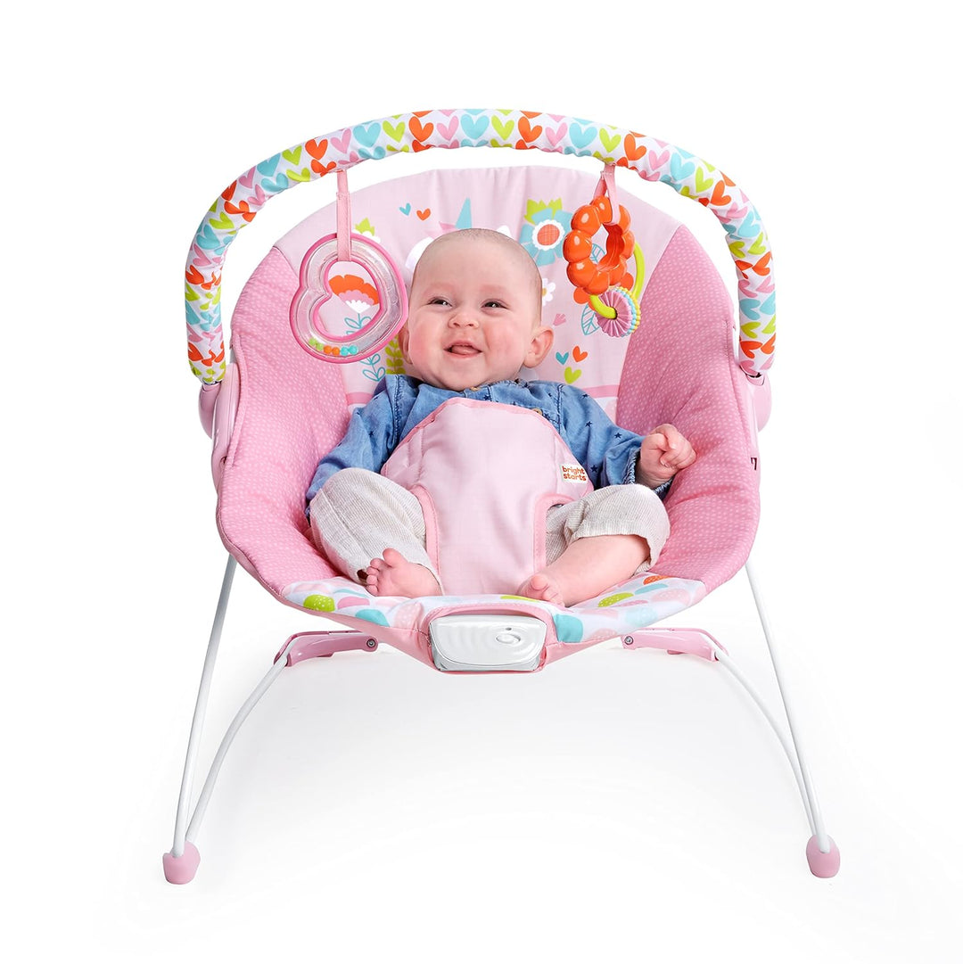 Bright Starts, Babywippe, Fancy Fantasie mit Beruhigenden Vibrationen, Maschinenwaschbarem Sitzpolst