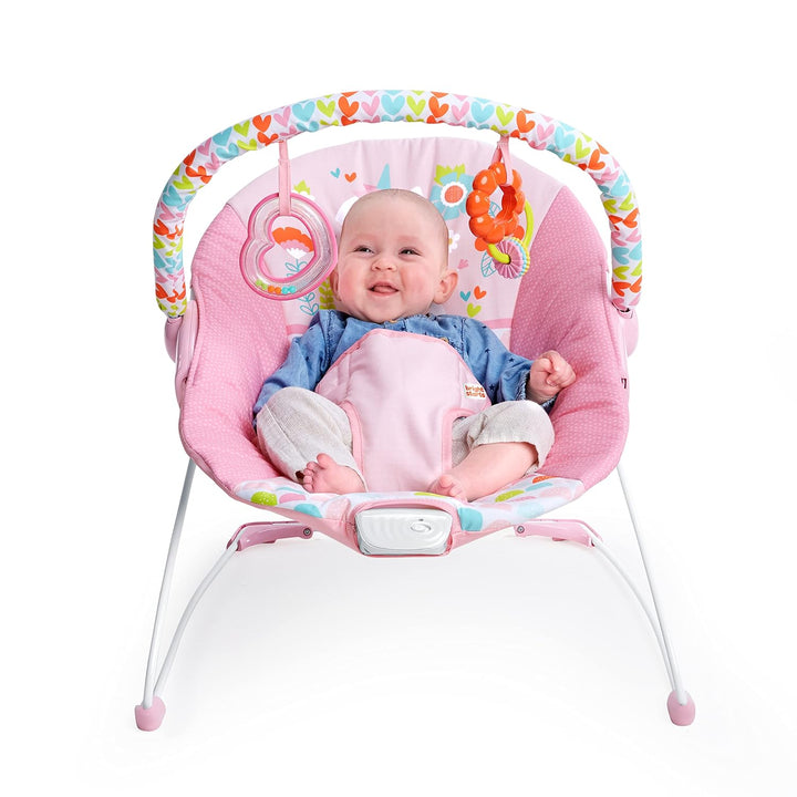 Bright Starts, Babywippe, Fancy Fantasie mit Beruhigenden Vibrationen, Maschinenwaschbarem Sitzpolst
