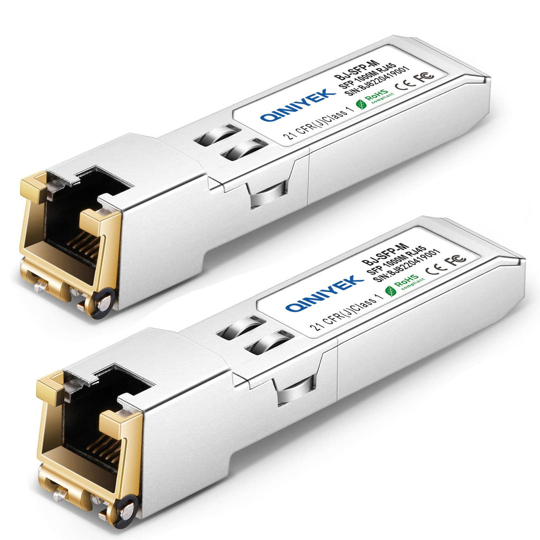 [2 Stück] 1.25G SFP to RJ45 Module, 10/100/1000BASE-T Transceiver für Cisco GLC-T/SFP-GE-T, Meraki M