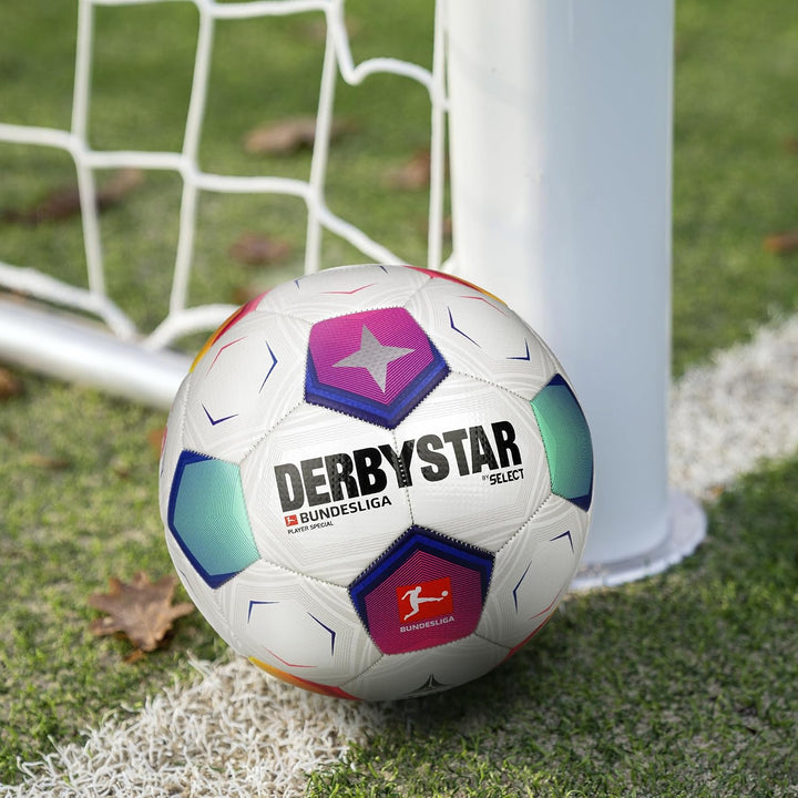 Derbystar Bundesliga Player Special v23 - Bundesliga Ball 23/24 - Unisex Fussball Grösse 5 im Design