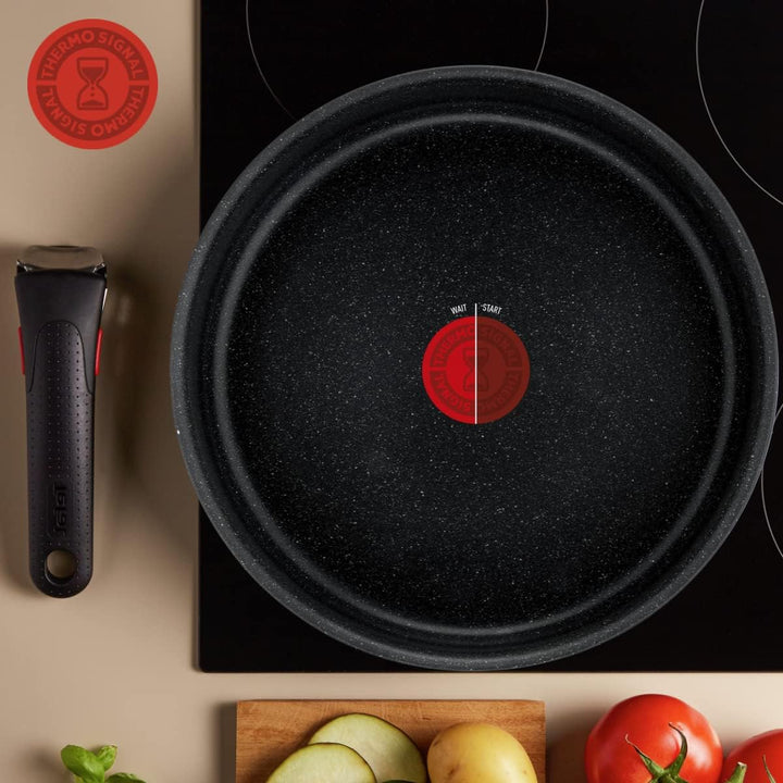 Tefal Ingenio L3998702 Kochgeschirr, Induktion, Antihaftbeschichtung, stapelbar, platzsparend, Tempe