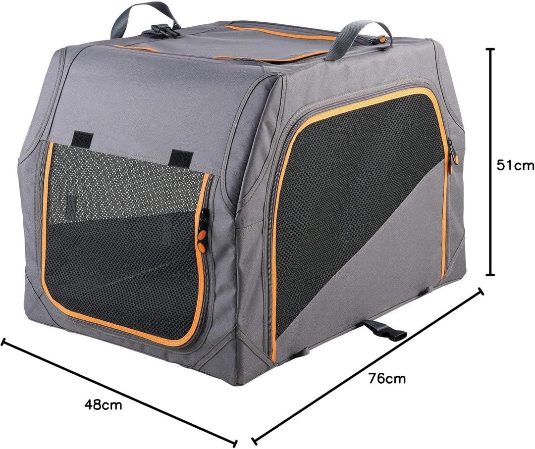 HUNTER Faltbare Hundebox mit Aluminiumgestell, Hundetransportbox, M,