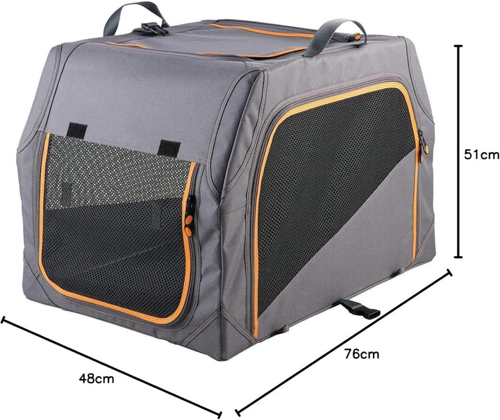 HUNTER Faltbare Hundebox mit Aluminiumgestell, Hundetransportbox, M,