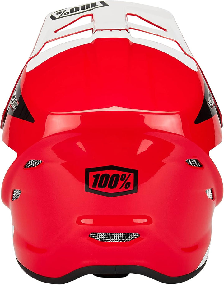 100% Status DH/BMX Helm rot/weiss XXL | 63-64cm, XXL | 63-64cm