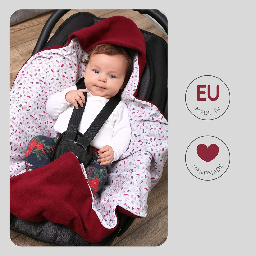 HOBEA-Germany – Einschlagdecke Fusssack für die Babyschale Sommer, Farben Sommerdecken:grün beige Gr