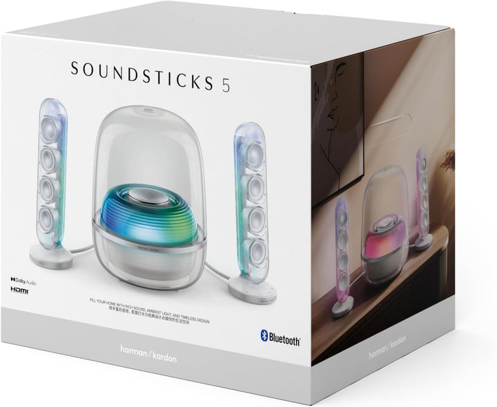Harman Kardon SoundSticks 5 Bluetooth-Lautsprecher, 3-Wege-Lautsprechersystem, HDMI ARC, Auracast Mu