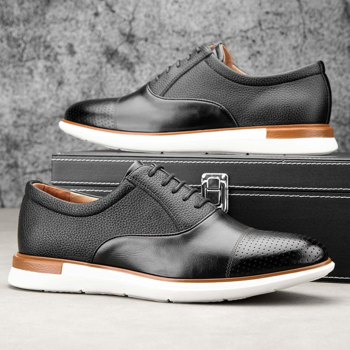 MEIJIANA Herren Oxfords Männer Businessschuhe Freizeit Schuhe Oxfords Herren Anzugschuhe Leder 42 EU