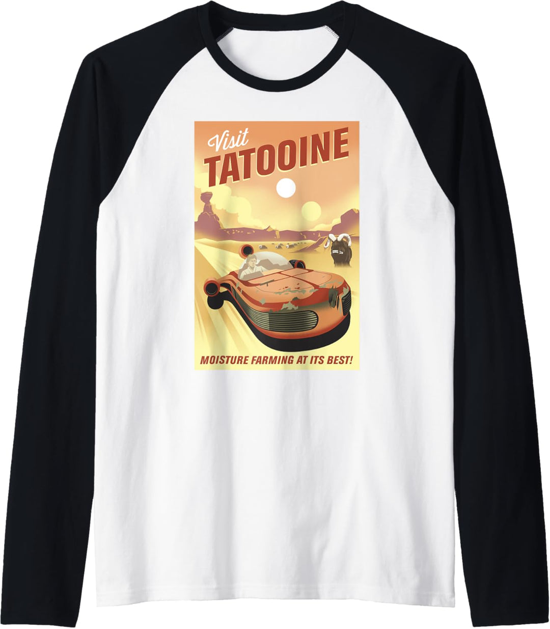 Star Wars Visit Tatooine Cartoon Poster Raglan