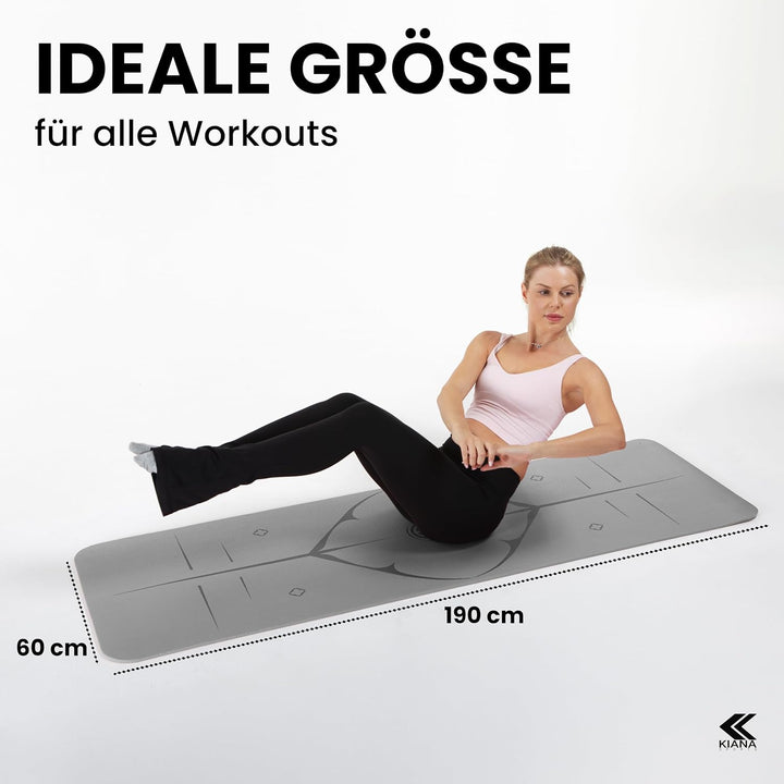 Yoga Matte aus Deutscher Entwicklung – Rutschfeste &amp; gelenkschonende Yogamatte – 2 Komfort-Dicken (1
