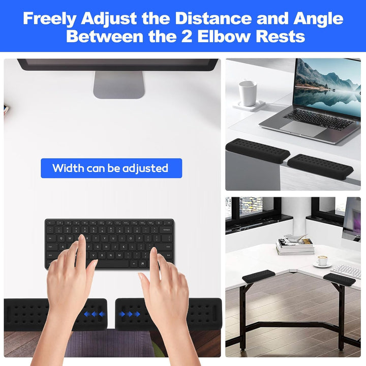 2 Stück L-förmige Schreibtisch-Kantenauflage, Ergonomische Ellbogenschützer Anti-Rutsch Ellbogenkiss