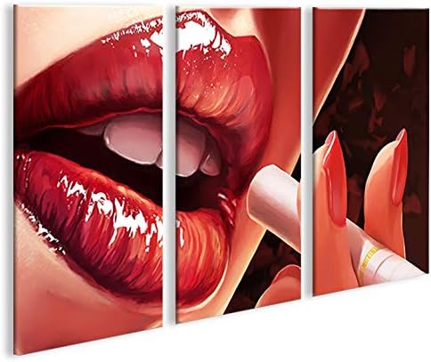 islandburner Bild Bilder auf Leinwand Lips Lippen XXL Poster Leinwandbild Wandbild Art up Your Life