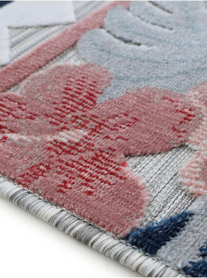 carpetfine In- und Outdoor Teppich Deja Läufer Multicolor 60x180 cm | Moderner Teppich Wetterfest fü