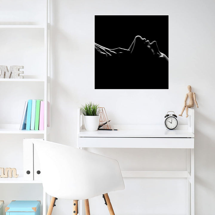 wandmotiv24 Poster als Wanddeko, Grösse 50x50cm, sinnliches Foto, Gesicht, Körper, Frau, Model, Sexy